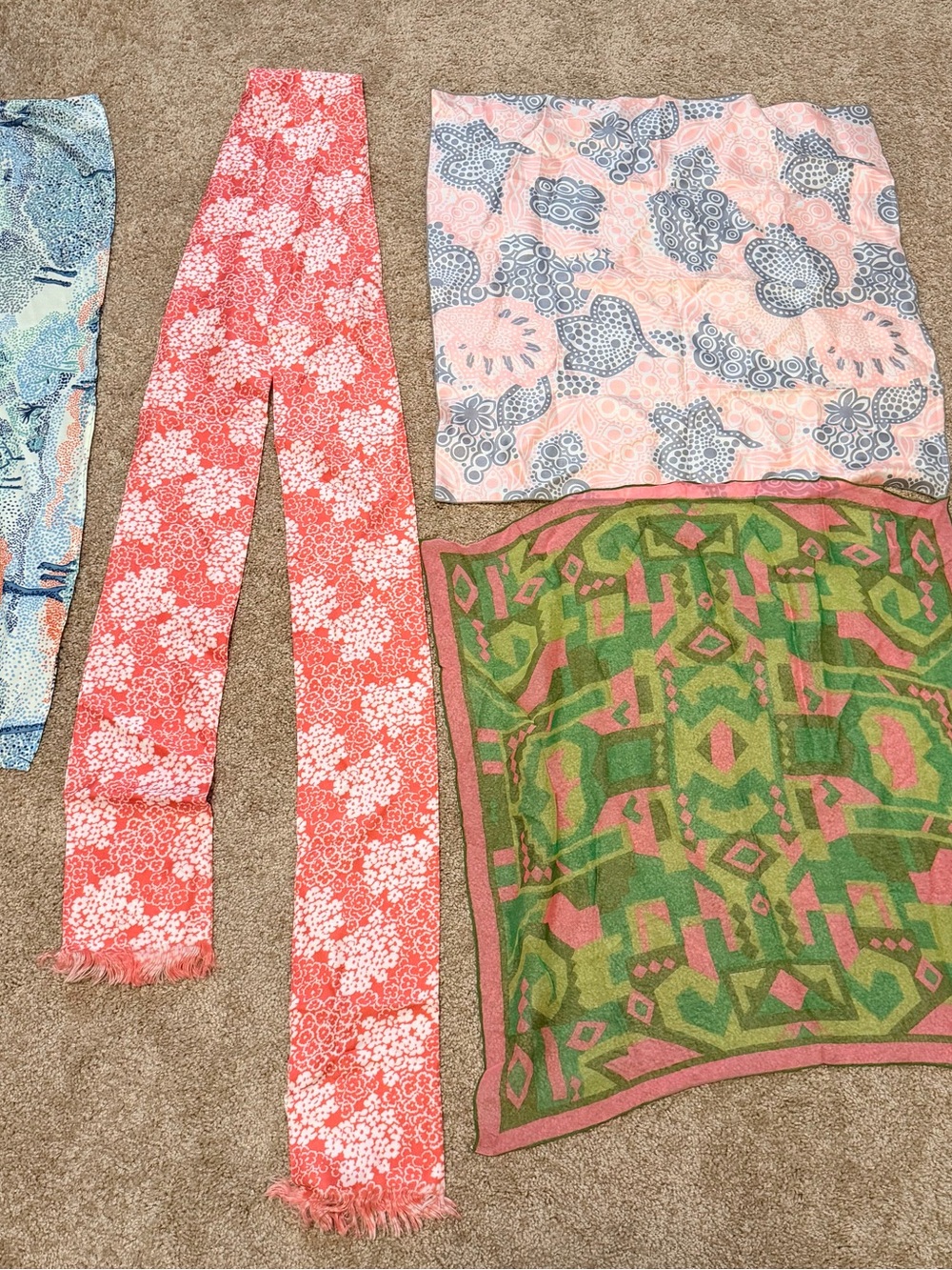 Vintage Lot of 4 woman's scarves